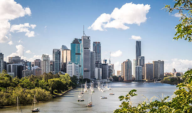 View of skyscrapers from Kangaroo Point.